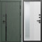 Входная дверь Termo-Door Сплит Грин - Зеркало Люмис Белый Софт