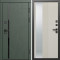 Входная дверь Termo-Door Сплит Грин - Зеркало Люмис Соновая Кость