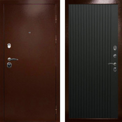 Входная дверь Termo-Door Техно Медь Антик - Flat Черный кварц