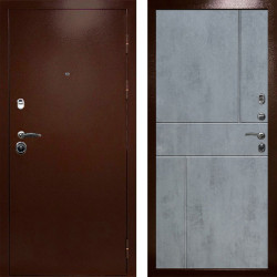 Входная дверь Termo-Door Техно Медь Антик - Горизонт бетон темный
