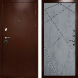 Входная дверь Termo-Door Техно Медь Антик - Лучи бетон темный