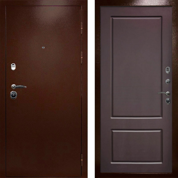 Входная дверь Termo-Door Техно Медь Антик - Марсель Шоколад