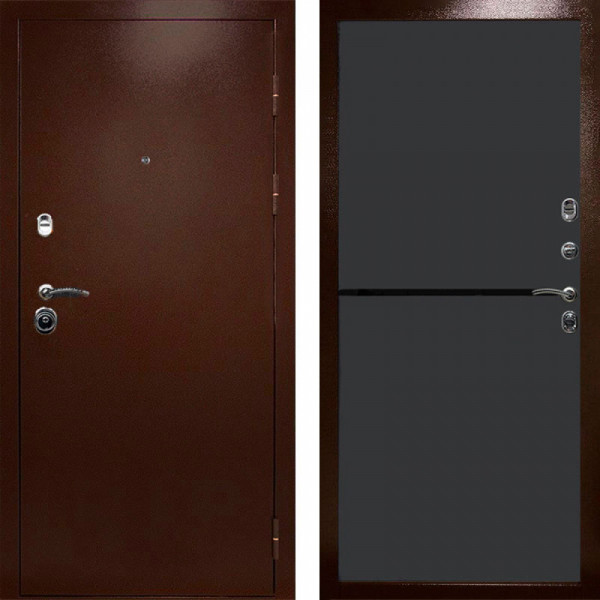 Входная дверь Termo-Door Техно Медь Антик - Нео Графит