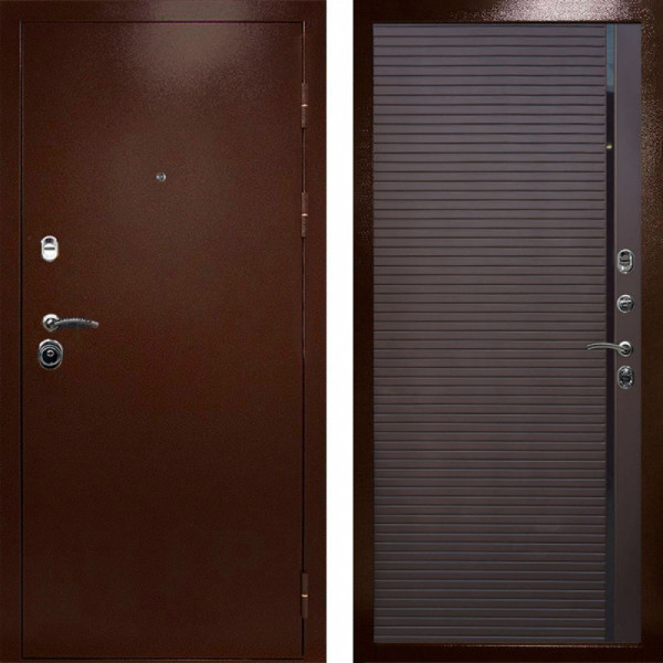 Входная дверь Termo-Door Техно Медь Антик - Porte Шоколад