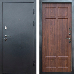 Входная дверь Termo-Door Техно Серебро Антик - Без серии Орех премиум