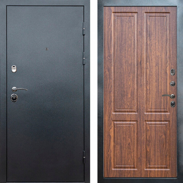 Входная дверь Termo-Door Техно Серебро Антик - Без серии Орех стандарт