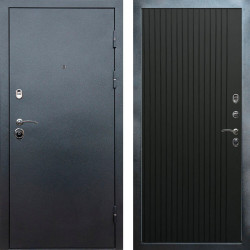 Входная дверь Termo-Door Техно Серебро Антик - Flat Черный кварц