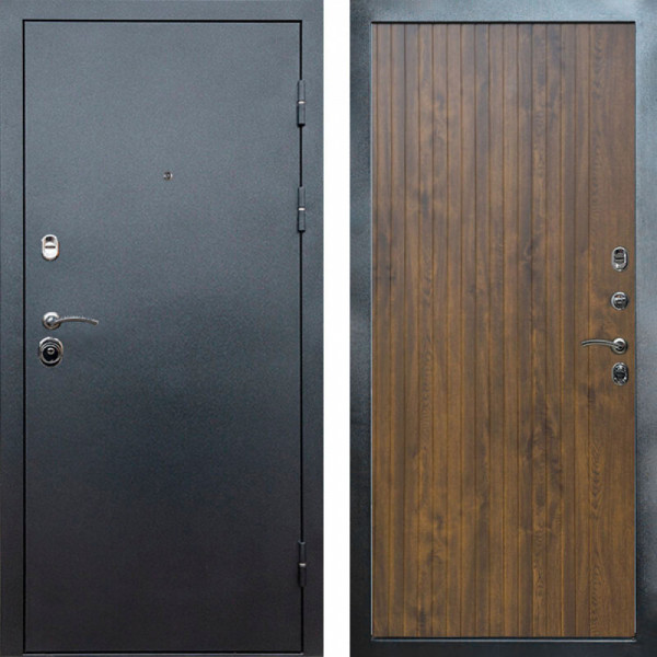 Входная дверь Termo-Door Техно Серебро Антик - Flat Дуб