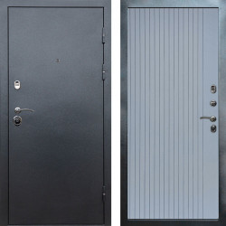 Входная дверь Termo-Door Техно Серебро Антик - Flat Grey софт