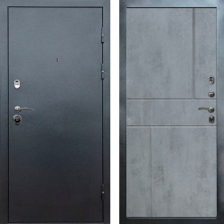 Входная дверь Termo-Door Техно Серебро Антик - Горизонт бетон темный