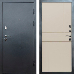 Входная дверь Termo-Door Техно Серебро Антик - Горизонт Слоновая кость