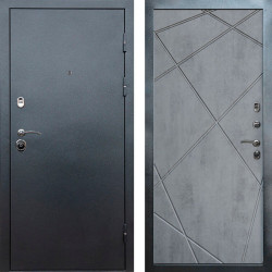 Входная дверь Termo-Door Техно Серебро Антик - Лучи бетон темный