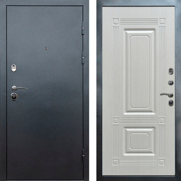 Входная дверь Termo-Door Техно Серебро Антик - Мадрид Лиственница