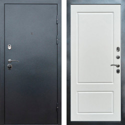Входная дверь Termo-Door Техно Серебро Антик - Марсель Белый софт