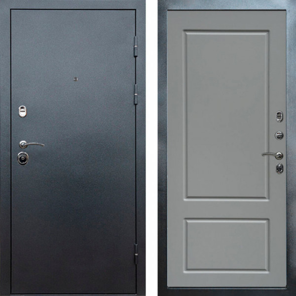 Входная дверь Termo-Door Техно Серебро Антик - Марсель Grey софт