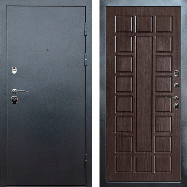 Входная дверь Termo-Door Техно Серебро Антик - Престиж венге