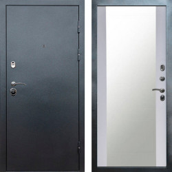 Входная дверь Termo-Door Техно Серебро Антик - Зеркало белый софт
