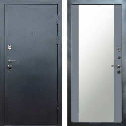 Входная дверь Termo-Door Техно Серебро Антик - Зеркало Grey Софт