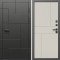 Входная дверь Termo-Door Тетрис Блэк - Горизонт Слоновая кость
