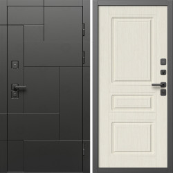 Входная дверь Termo-Door Тетрис Блэк - Классика лиственница