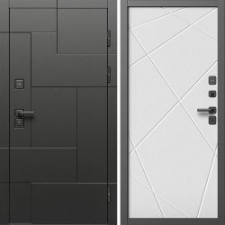 Входная дверь Termo-Door Тетрис Блэк - Лучи белый