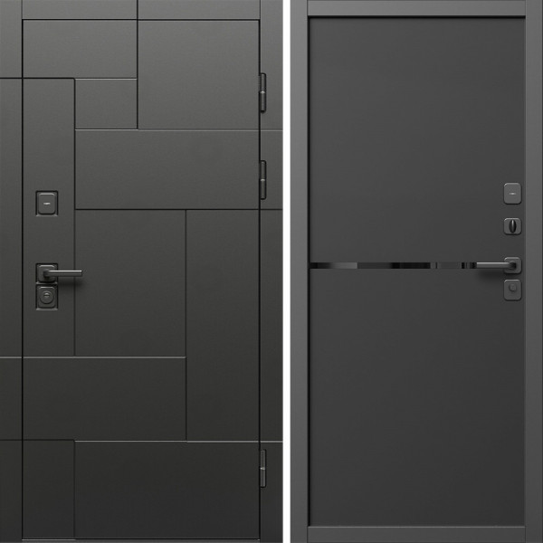 Входная дверь Termo-Door Тетрис Блэк - Нео Black