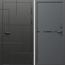 Входная дверь Termo-Door Тетрис Блэк - Нео Графит