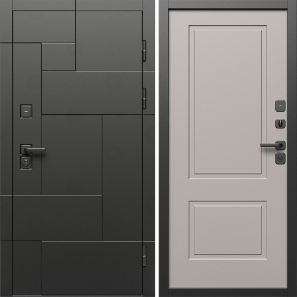 Входная дверь Termo-Door Тетрис Блэк - Нео Классика Капучино