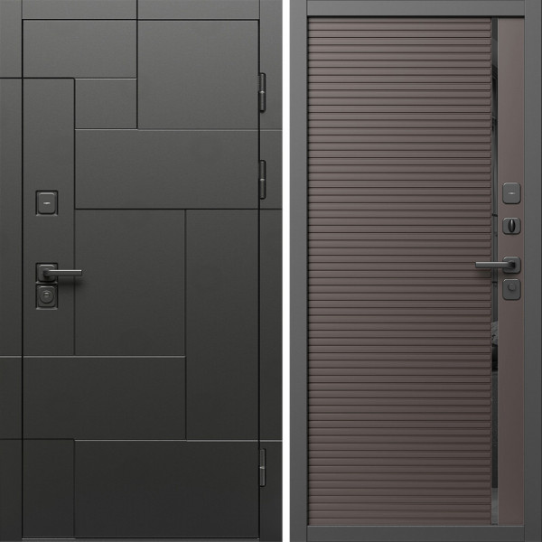 Входная дверь Termo-Door Тетрис Блэк - Порте Шоколад