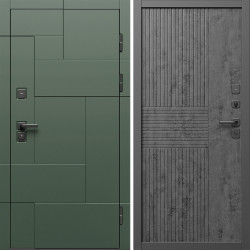 Входная дверь Termo-Door Тетрис Грин - Мастино Бетон темный