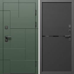 Входная дверь Termo-Door Тетрис Грин - Нео Black