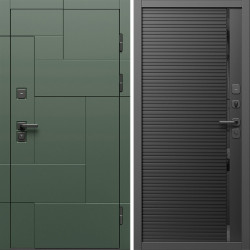 Входная дверь Termo-Door Тетрис Грин - Порте black