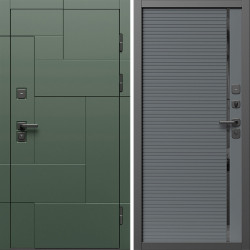 Входная дверь Termo-Door Тетрис Грин - Порте Grey софт