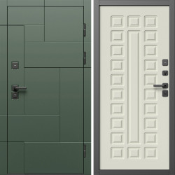 Входная дверь Termo-Door Тетрис Грин - Престиж бежевый матовый