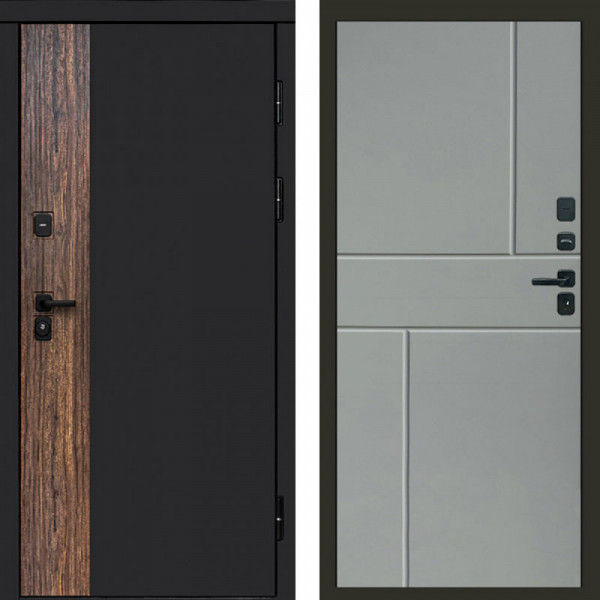 Входная дверь Termo-Door Тор - Горизонт Grey софт