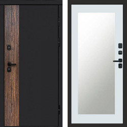 Входная дверь Termo-Door Тор - Зеркало Триумф Белый софт