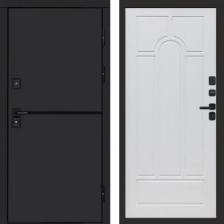 Входная дверь Termo-Door Тренд Black - Арка белое дерево