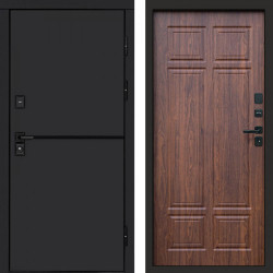 Входная дверь Termo-Door Тренд Black - Без серии Орех премиум