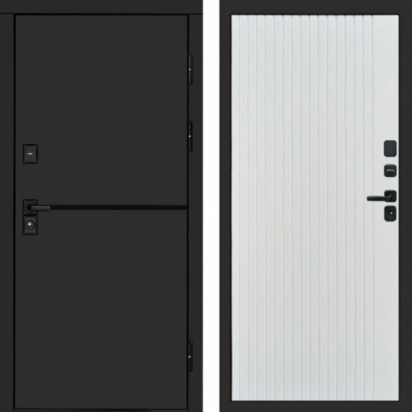 Входная дверь Termo-Door Тренд Black - Flat Белый софт