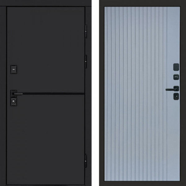 Входная дверь Termo-Door Тренд Black - Flat Grey софт