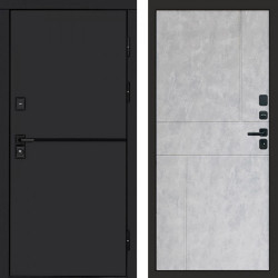 Входная дверь Termo-Door Тренд Black - Горизонт бетон светлый