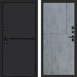 Входная дверь Termo-Door Тренд Black - Горизонт бетон темный