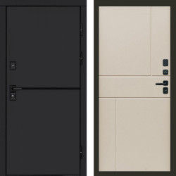 Входная дверь Termo-Door Тренд Black - Горизонт Слоновая кость