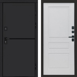 Входная дверь Termo-Door Тренд Black - Классика белый матовый