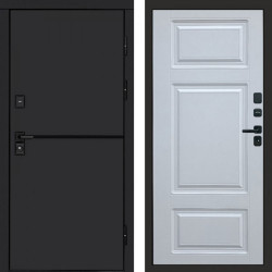 Входная дверь Termo-Door Тренд Black - Лион Белый софт