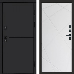 Входная дверь Termo-Door Тренд Black - Лучи белый