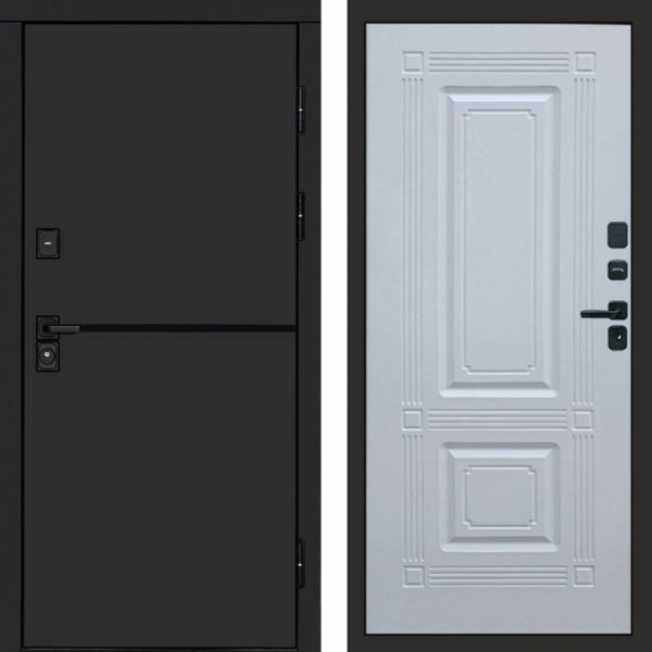 Входная дверь Termo-Door Тренд Black - Мадрид Белый софт