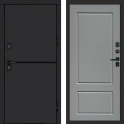 Входная дверь Termo-Door Тренд Black - Марсель Grey софт