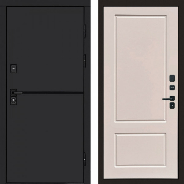 Входная дверь Termo-Door Тренд Black - Марсель Слоновая кость