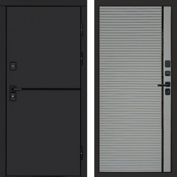 Входная дверь Termo-Door Тренд Black - Porte Grey софт